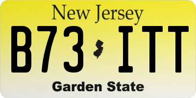NJ license plate B73ITT