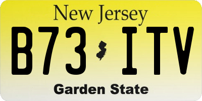 NJ license plate B73ITV