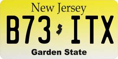 NJ license plate B73ITX