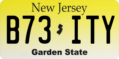 NJ license plate B73ITY