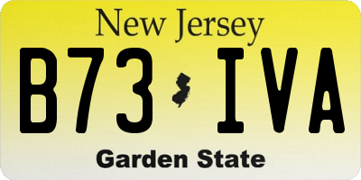 NJ license plate B73IVA