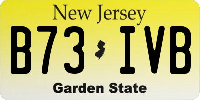 NJ license plate B73IVB