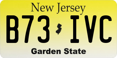 NJ license plate B73IVC