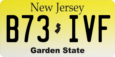 NJ license plate B73IVF