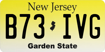 NJ license plate B73IVG