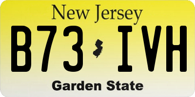 NJ license plate B73IVH