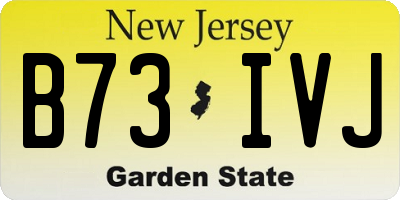 NJ license plate B73IVJ