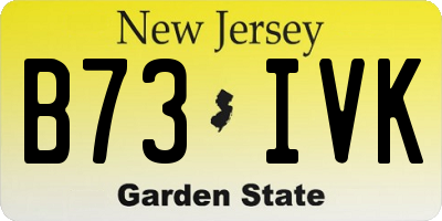 NJ license plate B73IVK