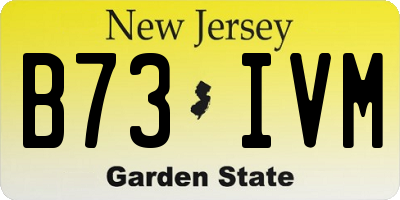 NJ license plate B73IVM