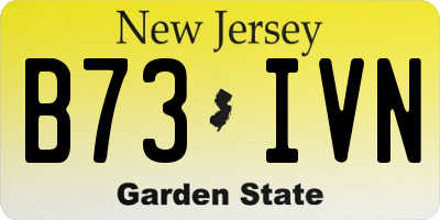 NJ license plate B73IVN