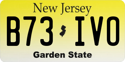 NJ license plate B73IVO