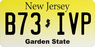 NJ license plate B73IVP