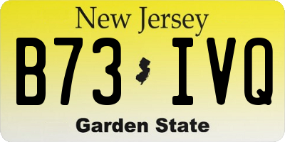 NJ license plate B73IVQ