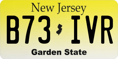 NJ license plate B73IVR