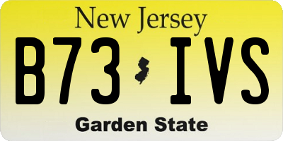 NJ license plate B73IVS