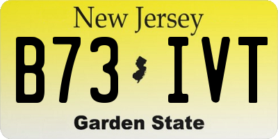 NJ license plate B73IVT