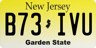 NJ license plate B73IVU