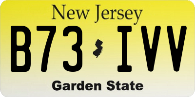 NJ license plate B73IVV