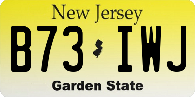 NJ license plate B73IWJ