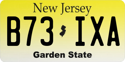 NJ license plate B73IXA