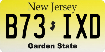 NJ license plate B73IXD
