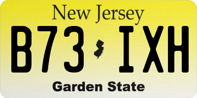 NJ license plate B73IXH