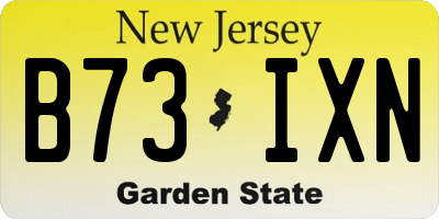 NJ license plate B73IXN