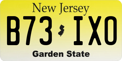 NJ license plate B73IXO
