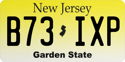 NJ license plate B73IXP