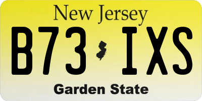 NJ license plate B73IXS