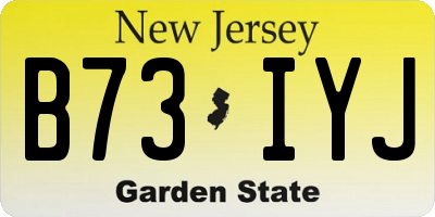 NJ license plate B73IYJ