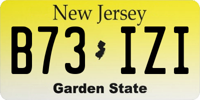 NJ license plate B73IZI