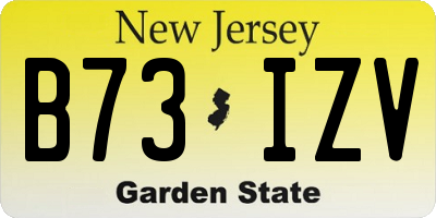 NJ license plate B73IZV