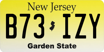 NJ license plate B73IZY