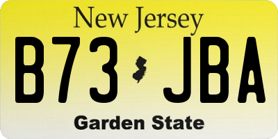 NJ license plate B73JBA