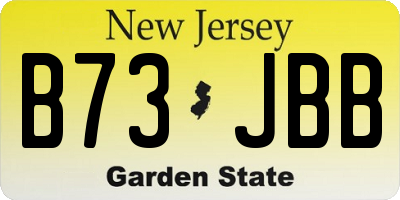 NJ license plate B73JBB