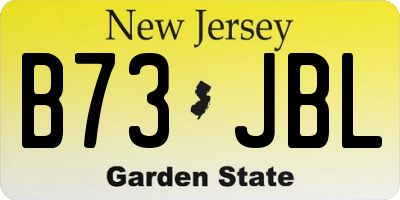 NJ license plate B73JBL