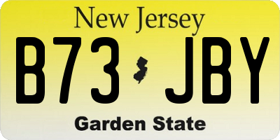 NJ license plate B73JBY