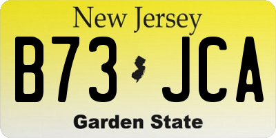 NJ license plate B73JCA