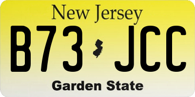 NJ license plate B73JCC