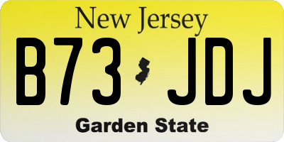 NJ license plate B73JDJ
