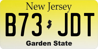 NJ license plate B73JDT