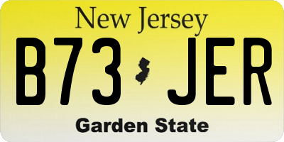 NJ license plate B73JER