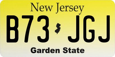 NJ license plate B73JGJ