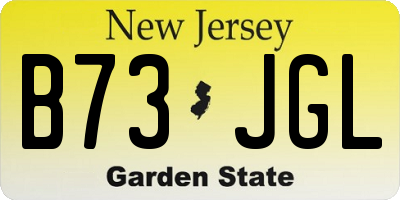 NJ license plate B73JGL