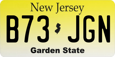 NJ license plate B73JGN