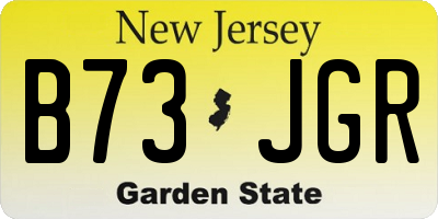NJ license plate B73JGR