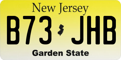 NJ license plate B73JHB