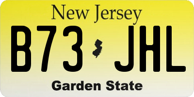 NJ license plate B73JHL