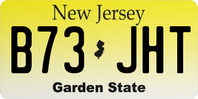 NJ license plate B73JHT